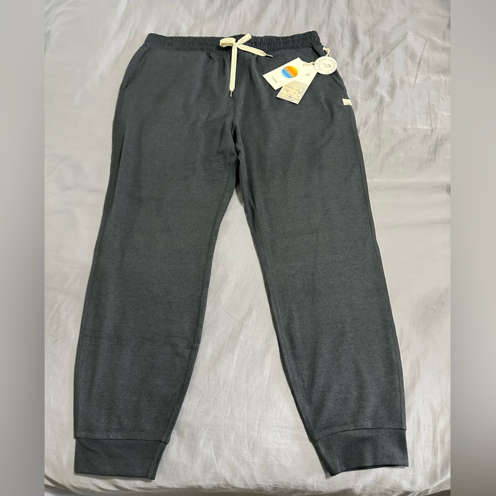 New Vuori Performance Jogger Pants Midnight Heather Blue Women's Large L $94